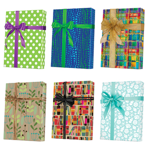 300 Square feet. 6 Roll-Count Hanukkah Gift Wrap in Assorted Designs 