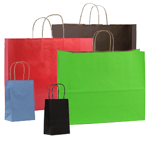 Shadow Stripe Colored Shopping Bags