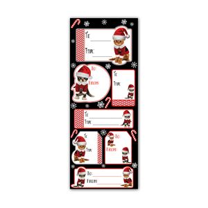 Label Sticker Sheets, Kitty Christmas Collection