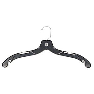 17" Black, Heavy Duty Top Hangers with Metal Swivel