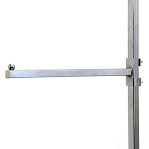 16" Straight Square Arm for Square Upright, Garment Rack Accessories