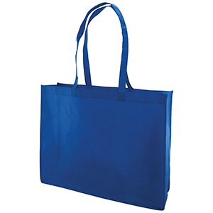Reusable Shopping Bags, 20" x 6" x 16" x 6", Royal Blue