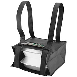 Easy Back Carry Reusable Shopping Bag, 11" x 6" x 11" x 6", Black