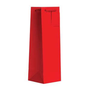 Bottle Tote Bag, Red, 4.5" x 14" x 4.5"