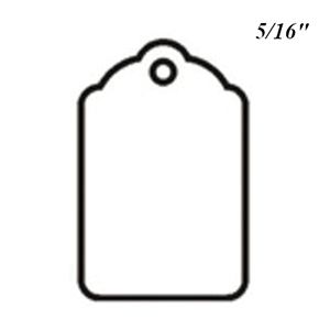 5/16", UnStrung Blank White Scallop Top Tags