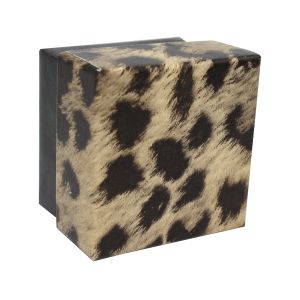Leopard Patterned Jewelry Boxes, 2" x 2" x 1"