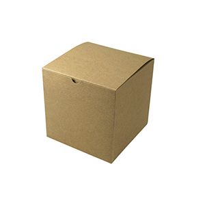 Kraft Folding Gift Boxes, 7" x 7" x 7"