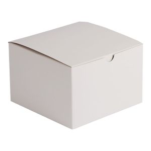 White Folding Gift Boxes, 5" x 5" x 3"