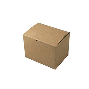Kraft Folding Gift Boxes, 6" x 4.5" x 4.5"