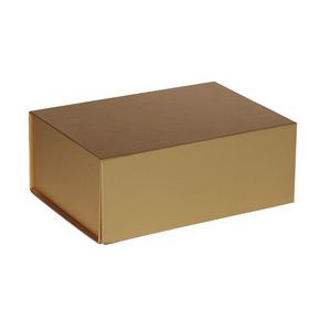 Gift Box Magnet Closure Metallic Gold Matte, 7" x 2.75" x 4"