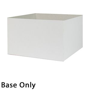 10" x 10" x 6", White Base, Hi Wall 2 Piece Gift Box