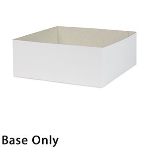 8" x 8" x 3", White Base, Hi Wall 2 Piece Gift Box