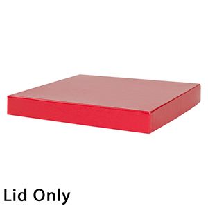 10" x 10", Red Lid, Hi Wall 2 Piece Gift Box