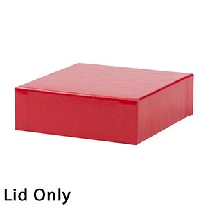 4" x 4", Red Lid, Hi Wall 2 Piece Gift Box