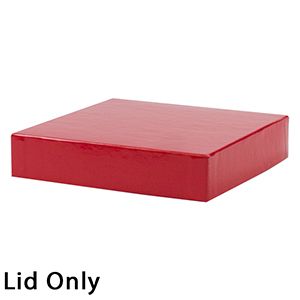 6" x 6", Red Lid, Hi Wall 2 Piece Gift Box