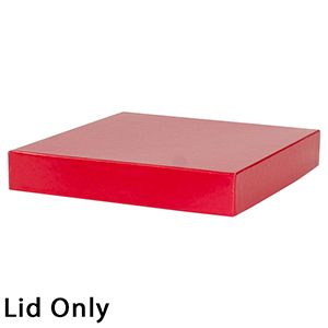 8" x 8", Red Lid, Hi Wall 2 Piece Gift Box