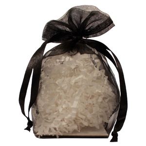 Gusseted Organza Bags, Black, 4" x 6"