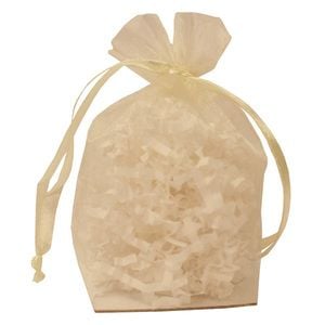 Gusseted Organza Bags, Ivory, 4" x 6"