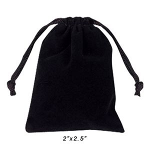 Velvet Bags, Black, 2" x 2"