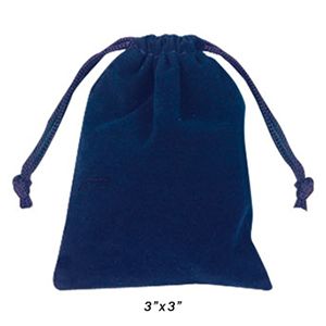 Velvet Bags, Royal Blue, 3" x 3"