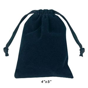 Velvet Bags, Navy, 4" x 5"