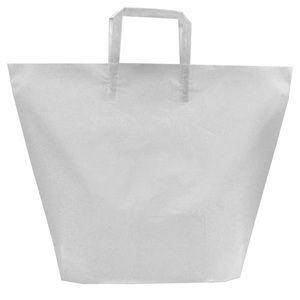 Clear, Large Frosted Trapezoid Shaped Bags