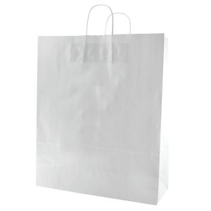 White, Large Gloss Paper Shoppers