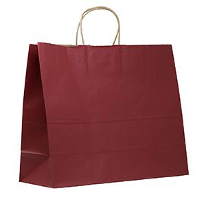 Scarlet, Large Recycled Paper Shopping Bags, 16" x 6" x 13" (Vogue)