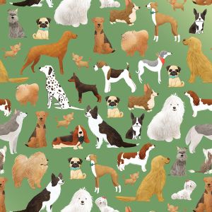Best in Show Green, Animal Gift Wrap