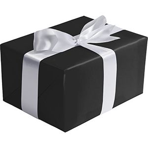 Matte Solid Gift Wrap, Black