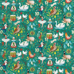 12 Days, Christmas Patterns Gift Wrap