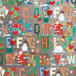 Christmas Alphabet, Christmas Patterns Gift Wrap