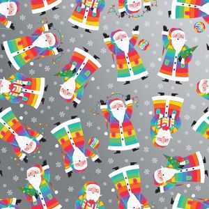Rainbow Santa, Santa Gift Wrap