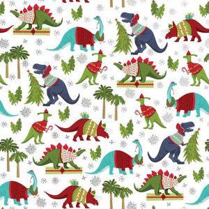 Christmas Dinosaur, Holiday Animal Gift Wrap