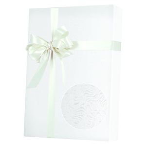 Solids & Special Finishes, Gift Wrap, White Grain Embossed