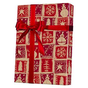 Homespun Christmas /Kraft, Snowman Gift Wrap