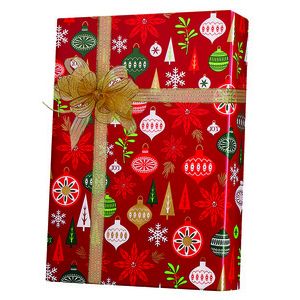 Holiday Happening, Christmas Ornament Gift Wrap