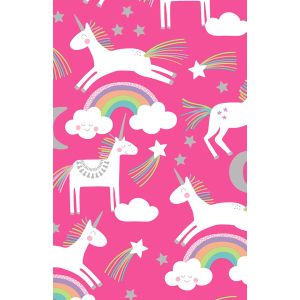 Unicorns On Pink, Kids Gift Wrap