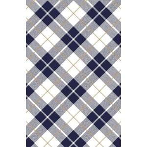 Navy/Gold Plaid, Masculine Gift Wrap