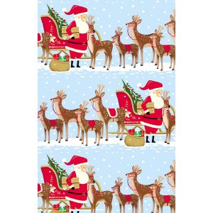 Santa and Reindeer Team, Santa Gift Wrap