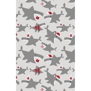 Santa Jaws, Holiday Animal Gift Wrap