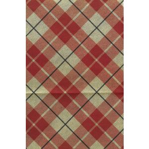 Gold/Red Plaid, Everyday Gift Wrap