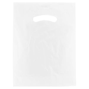 White, Super Gloss Merchandise Bags, 9" x 12"