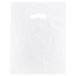 White, Super Gloss Merchandise Bags, 12" x 15"