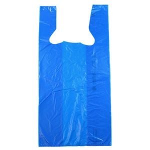 Blue T-Shirt Bags, 12" x 7.5" x 23"