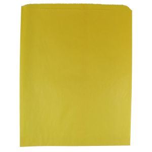 Yellow, Paper Merchandise Bags, 12" x 15"