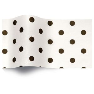 Black Dots on White, Printed Tissue Paper