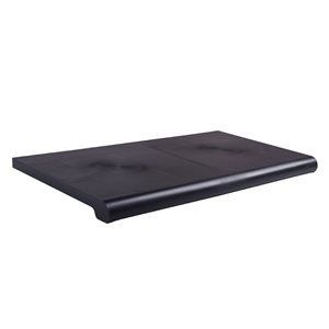 Bull Nose Shelving in Solid Colors, Black, 13" x 24"
