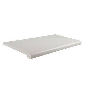 Bull Nose Shelving in Solid Colors, White, 13" x 24"