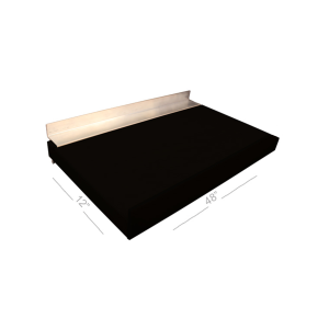 Black, Slatwall Melamine Floating Shelves, 12" x 48" x -3/4"